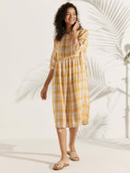 Vestido Midi A-Line 100% Lino VALENCIA