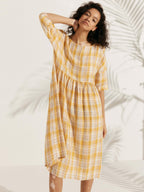 Vestido Midi A-Line 100% Lino VALENCIA