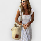 Belle | Maxi Vestido Con Mangas Abullonadas