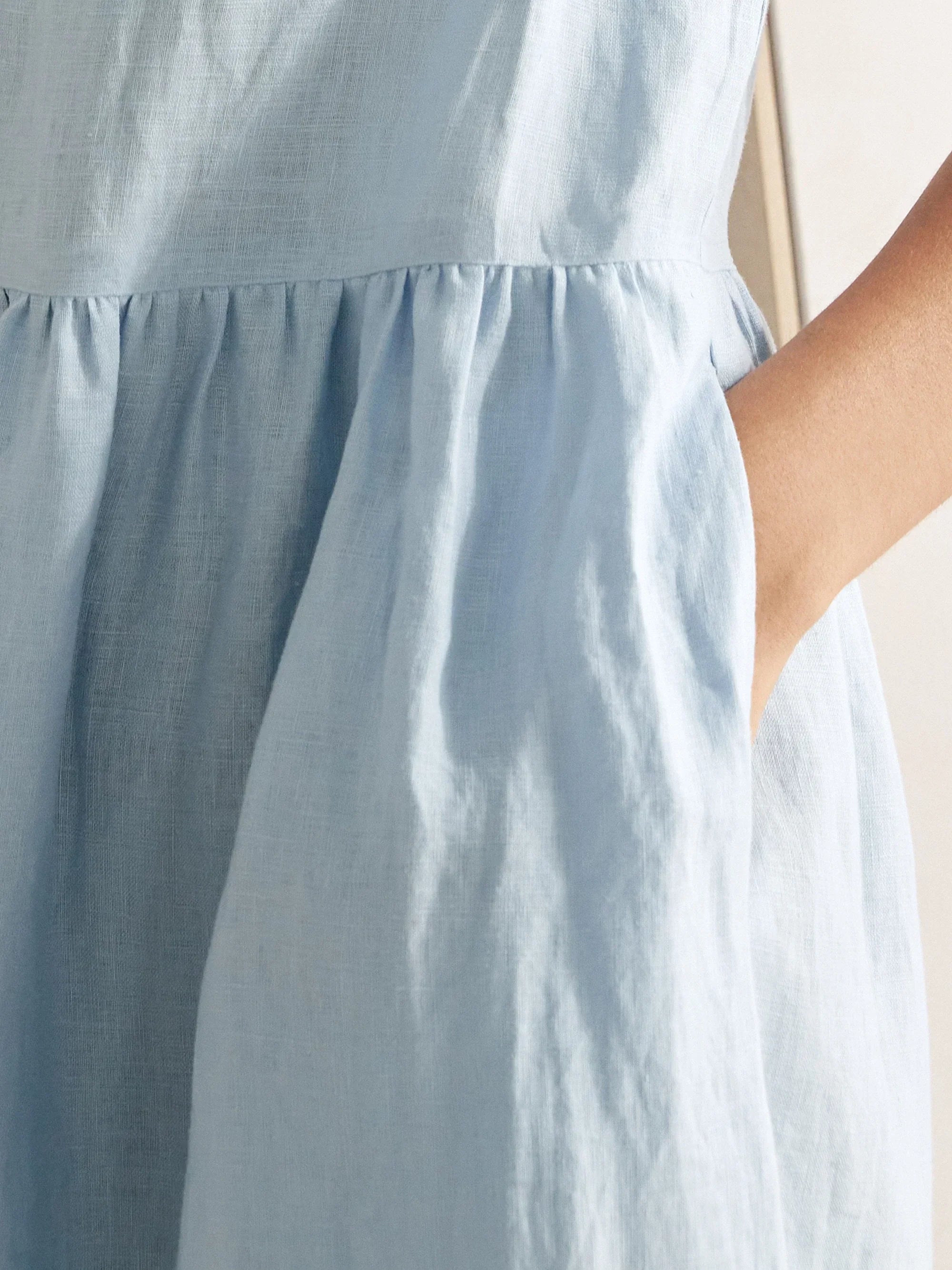 Vestido Midi A-Line 100% Lino VALENCIA