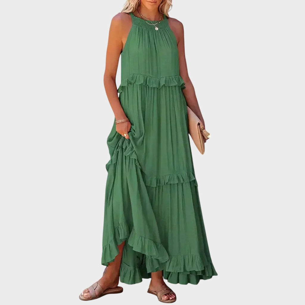 Landry | Vestido Sin Mangas Con Ribete De Volantes