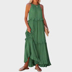 Landry | Vestido Sin Mangas Con Ribete De Volantes