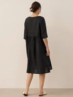 Vestido Midi A-Line 100% Lino VALENCIA