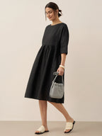 Vestido Midi A-Line 100% Lino VALENCIA