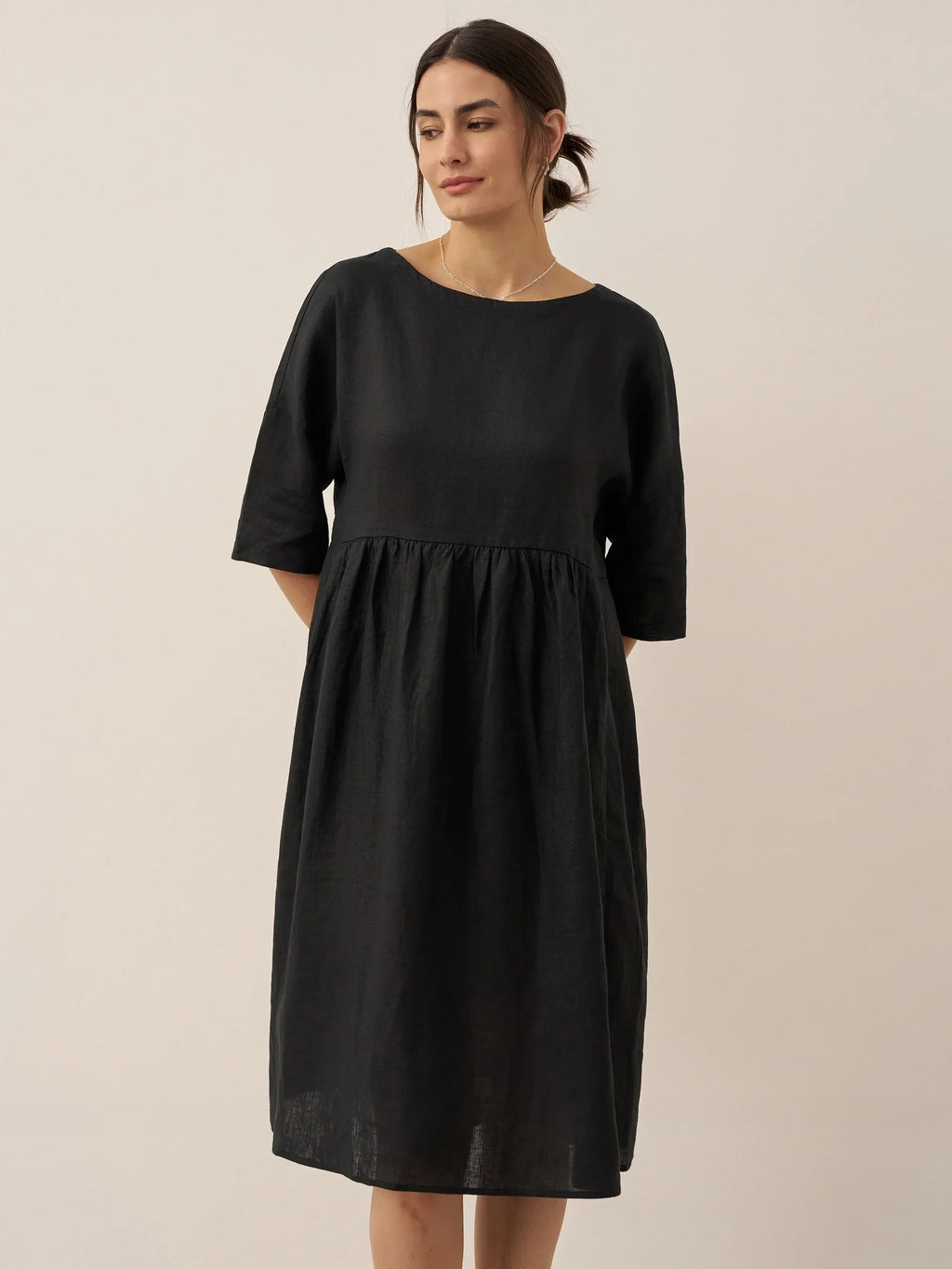 Vestido Midi A-Line 100% Lino VALENCIA