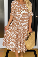 Zerelle | Vestido Midi de Manga Corta