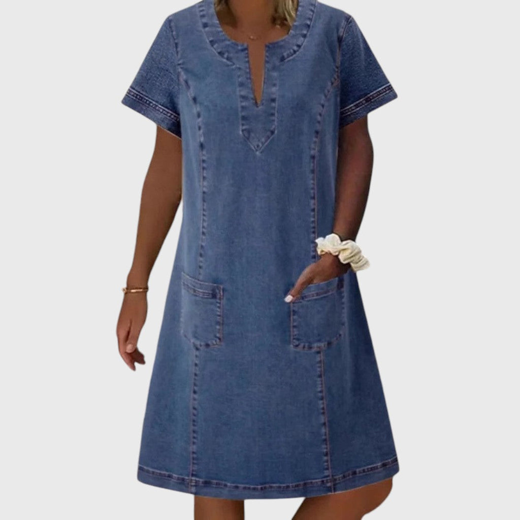 Mila | Vestido Vaquero Con Escote En V