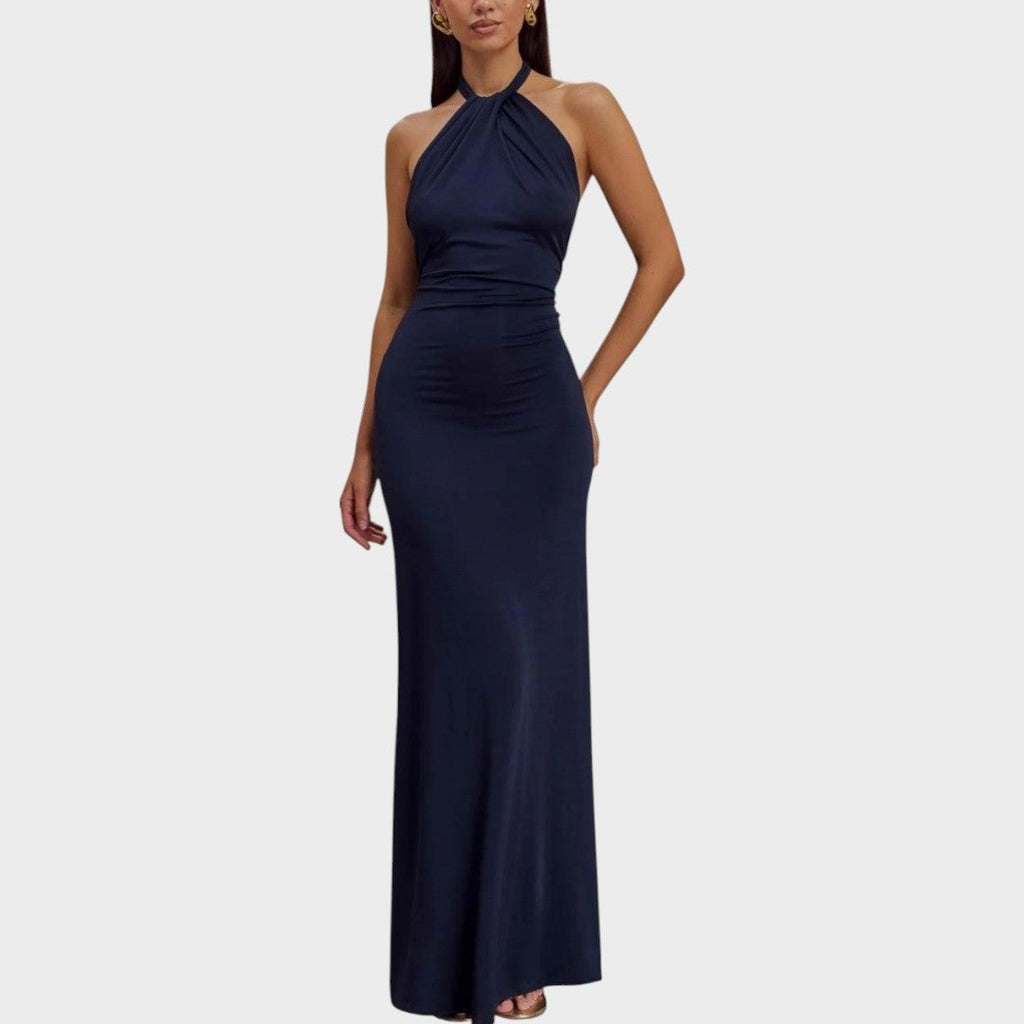 Laguna | Vestido Largo Con Cuello Halter