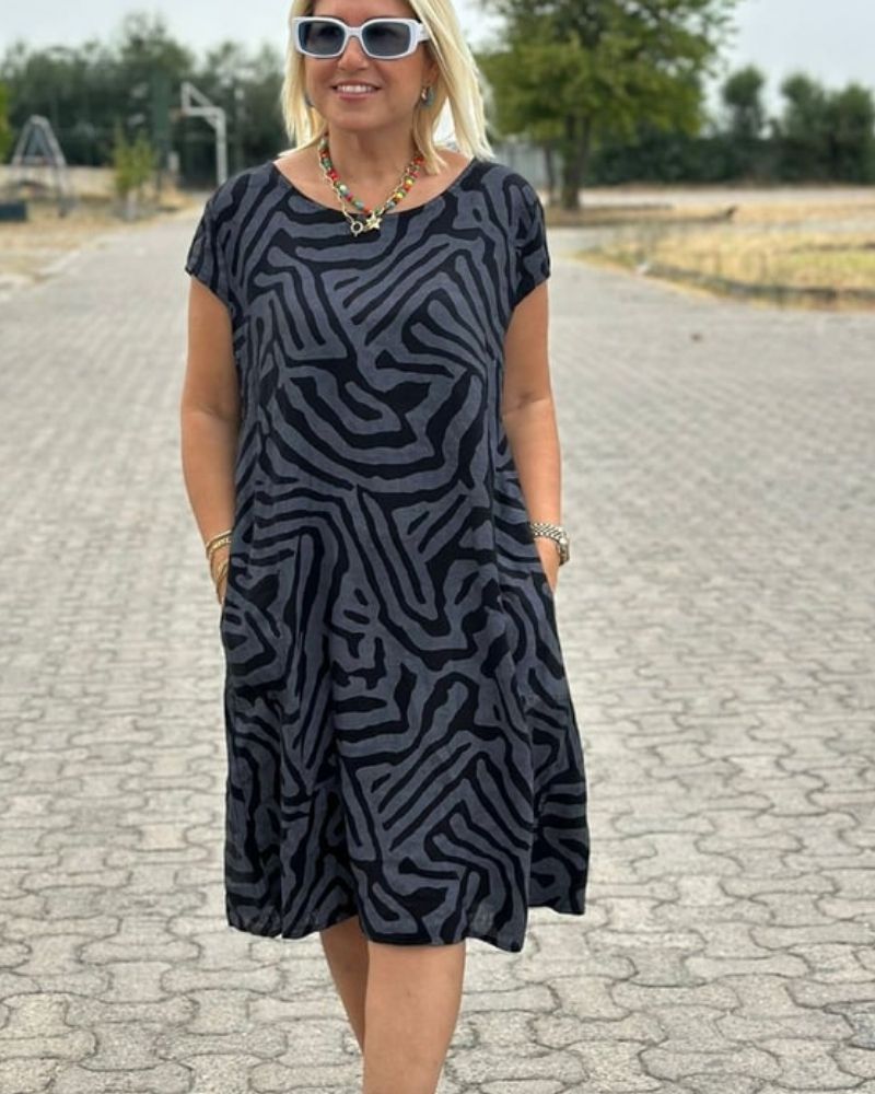 Avanille | vestido de verano de cuello redondo