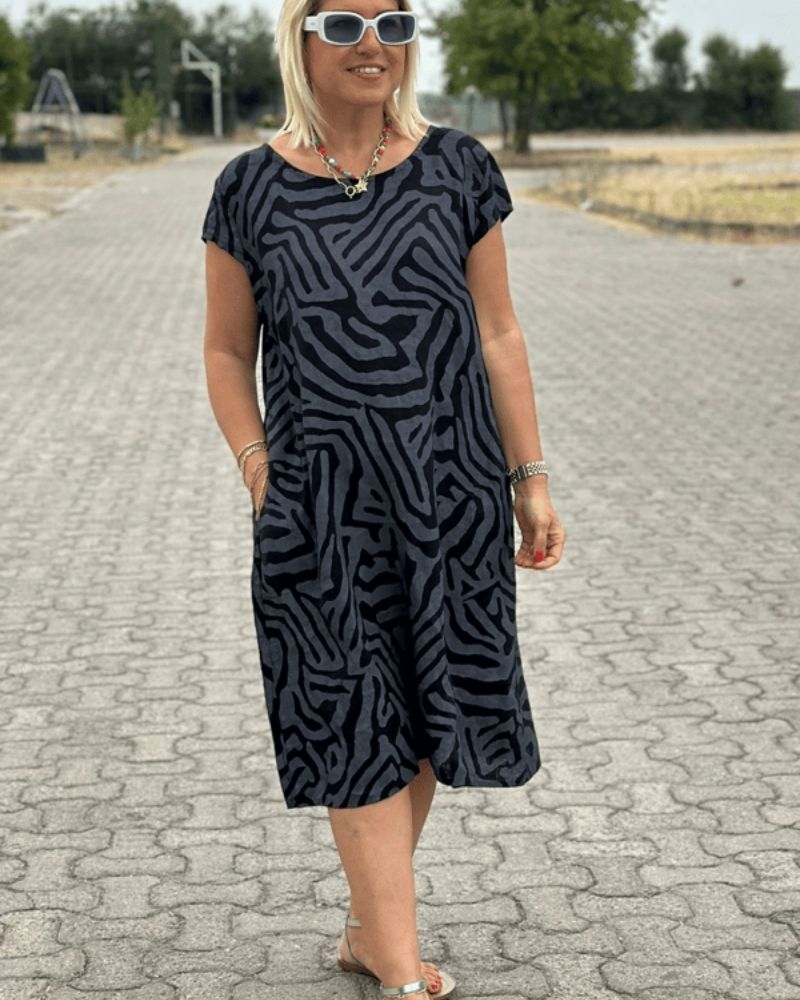Avanille | vestido de verano de cuello redondo