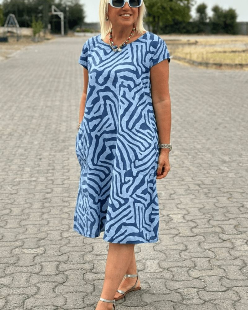 Avanille | vestido de verano de cuello redondo