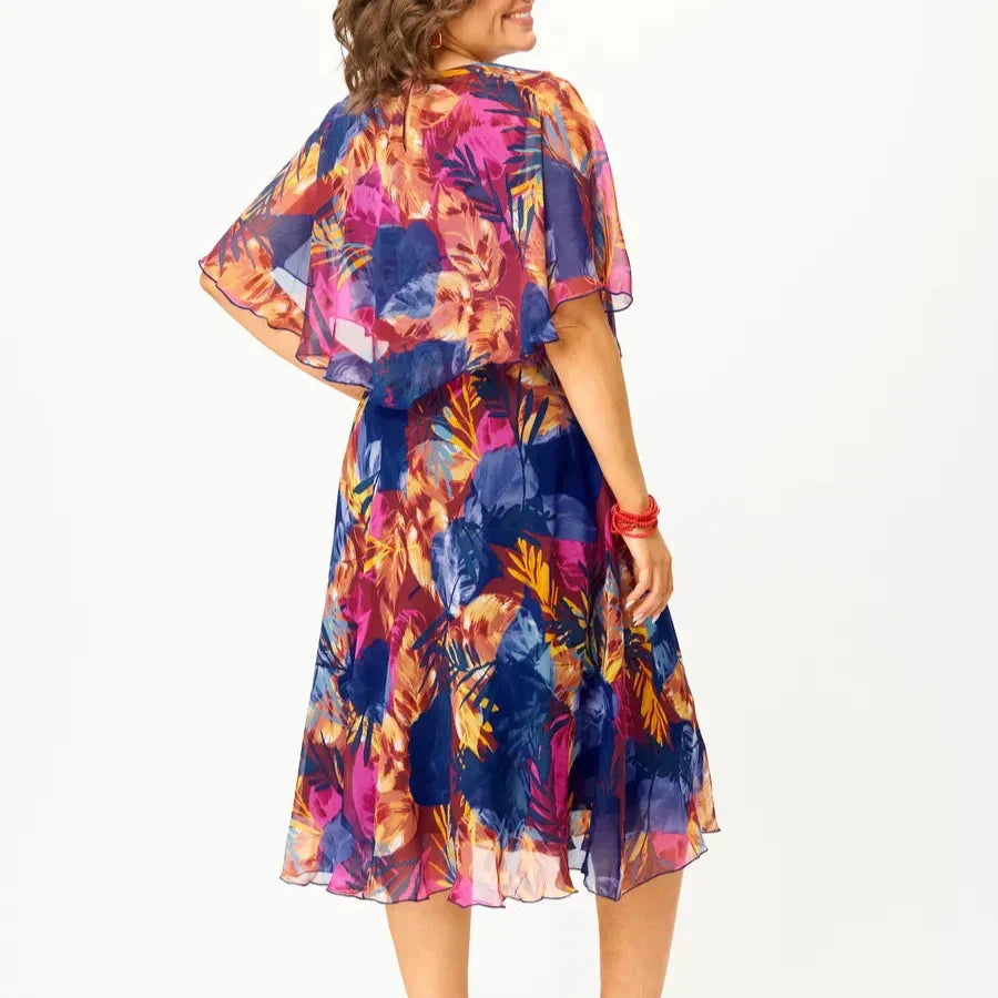 BARBARA | VESTIDO DE CHIFFON CÓMODO TALLA PLUS
