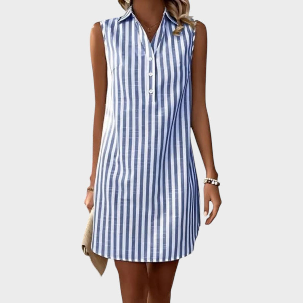 Anníe | Elegante Vestido Camisero de Rayas