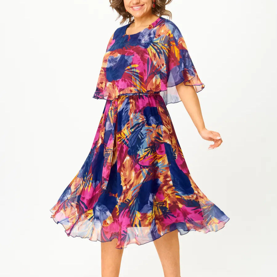 BARBARA | VESTIDO DE CHIFFON CÓMODO TALLA PLUS