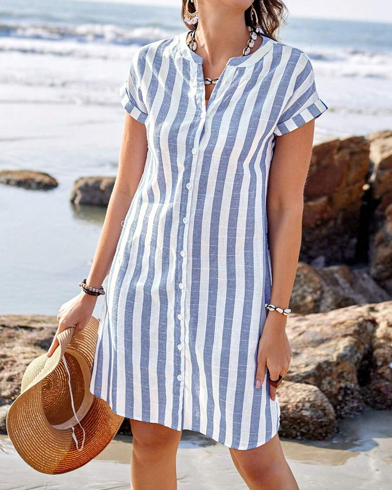 PAMELA | VESTIDO ELEGANTE A RAYAS