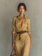 Victorie | Vestido Largo Fluido Elegante que Realza la Silueta