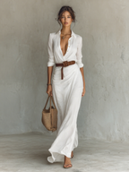 Victorie | Vestido Largo Fluido Elegante que Realza la Silueta
