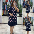 Palerine | Vestido de lunares con plisados