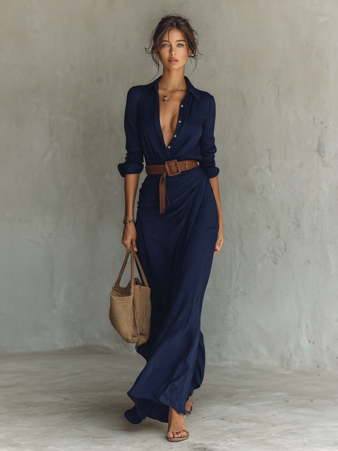 Victorie | Vestido Largo Fluido Elegante que Realza la Silueta