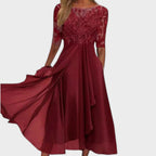 Gabhi | Vestido Midi Con Detalles De Encaje