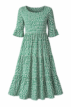 Zerelle | Vestido Midi de Manga Corta