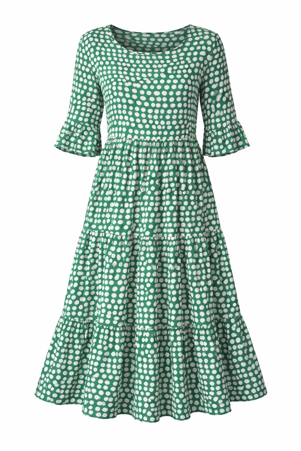 Zerelle | Vestido Midi de Manga Corta