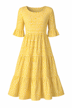 Zerelle | Vestido Midi de Manga Corta
