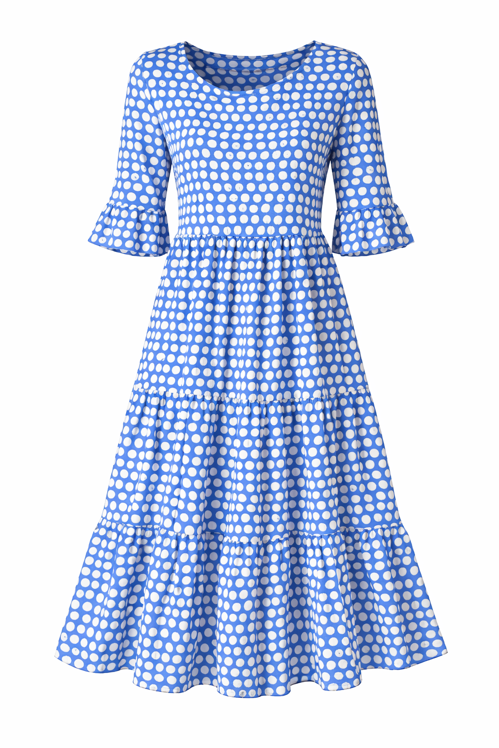 Zerelle | Vestido Midi de Manga Corta