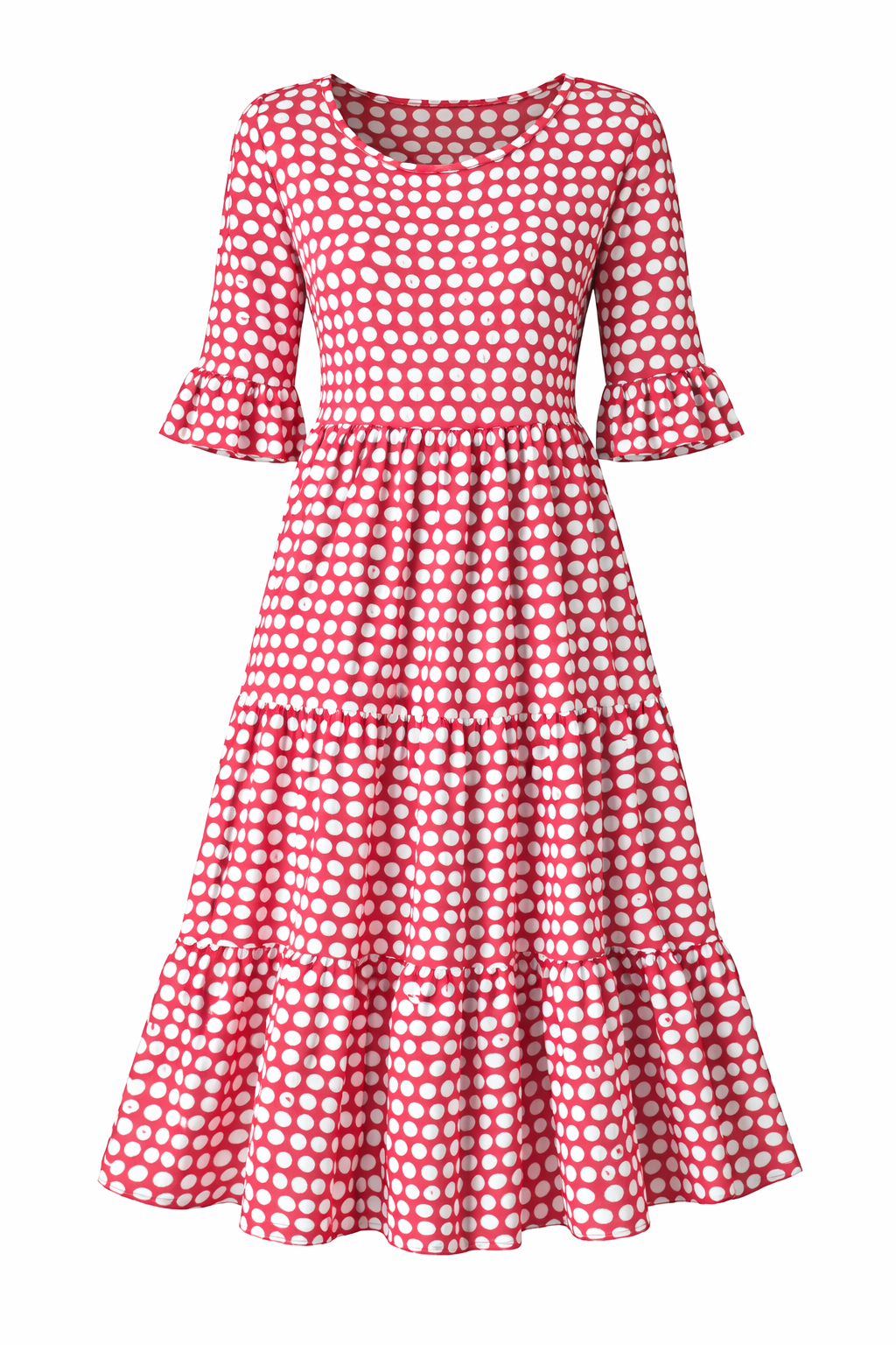 Zerelle | Vestido Midi de Manga Corta