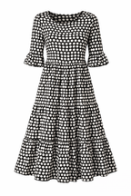 Zerelle | Vestido Midi de Manga Corta