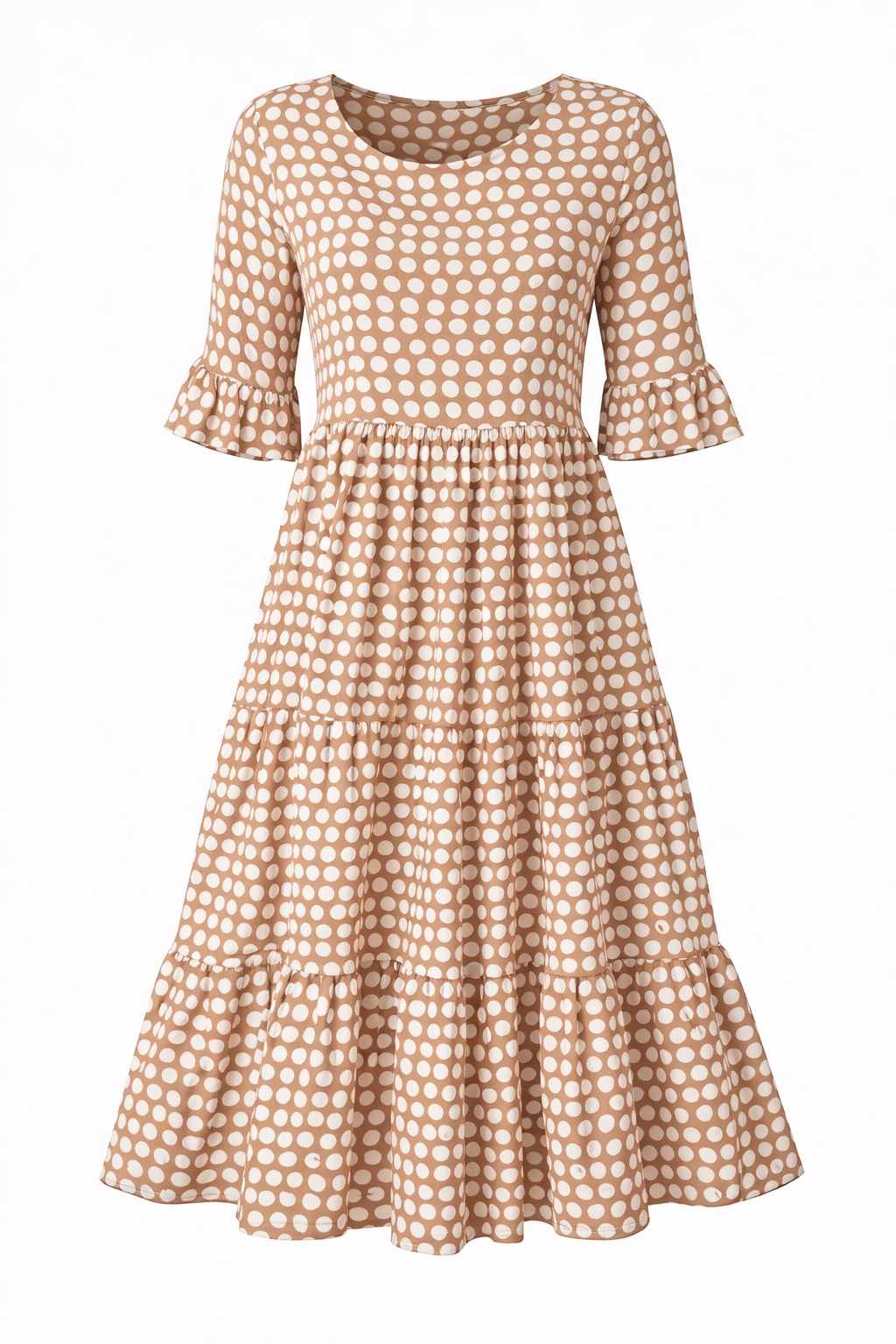 Zerelle | Vestido Midi de Manga Corta