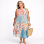 Anna | Vestido Midi Patchwork