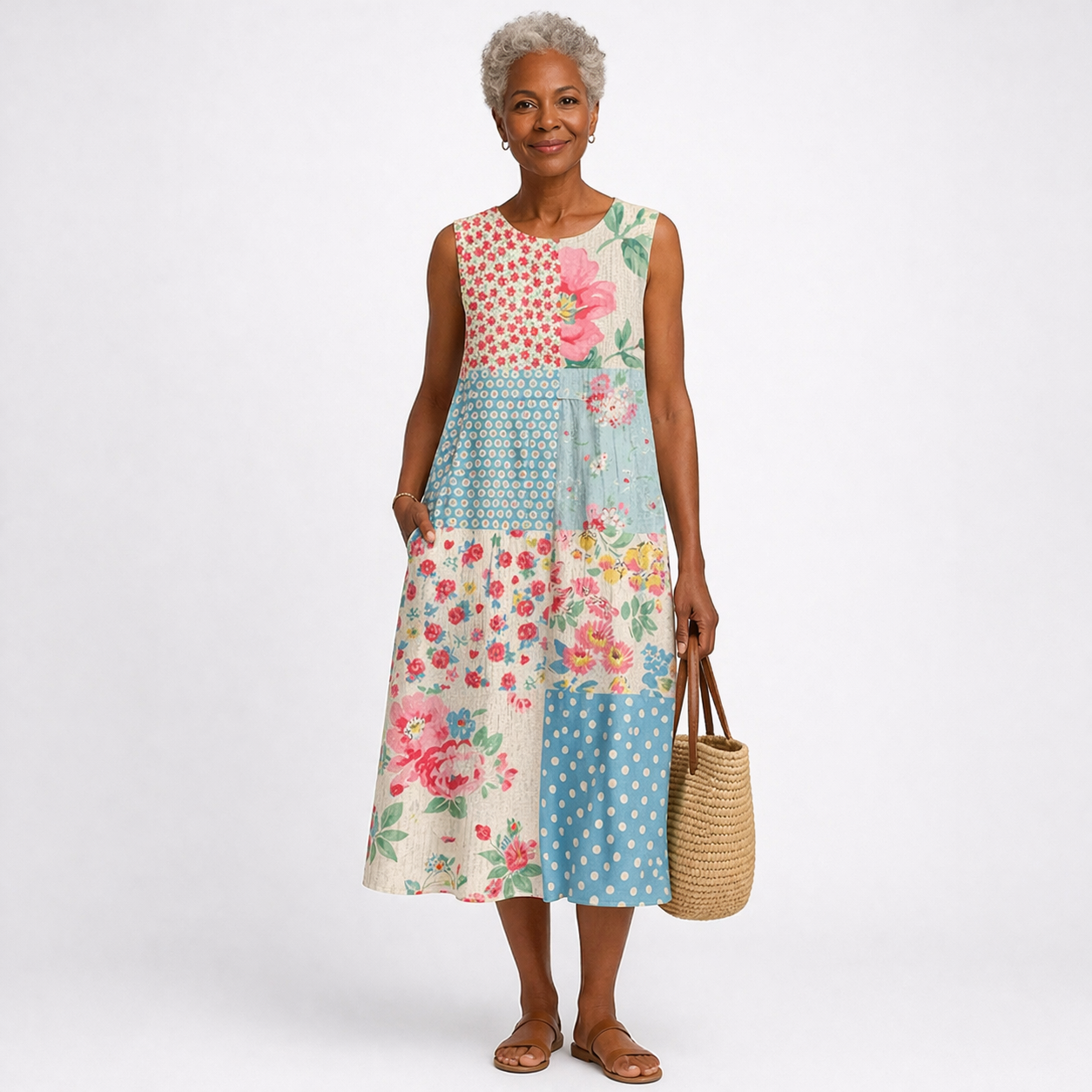 Anna | Vestido Midi Patchwork