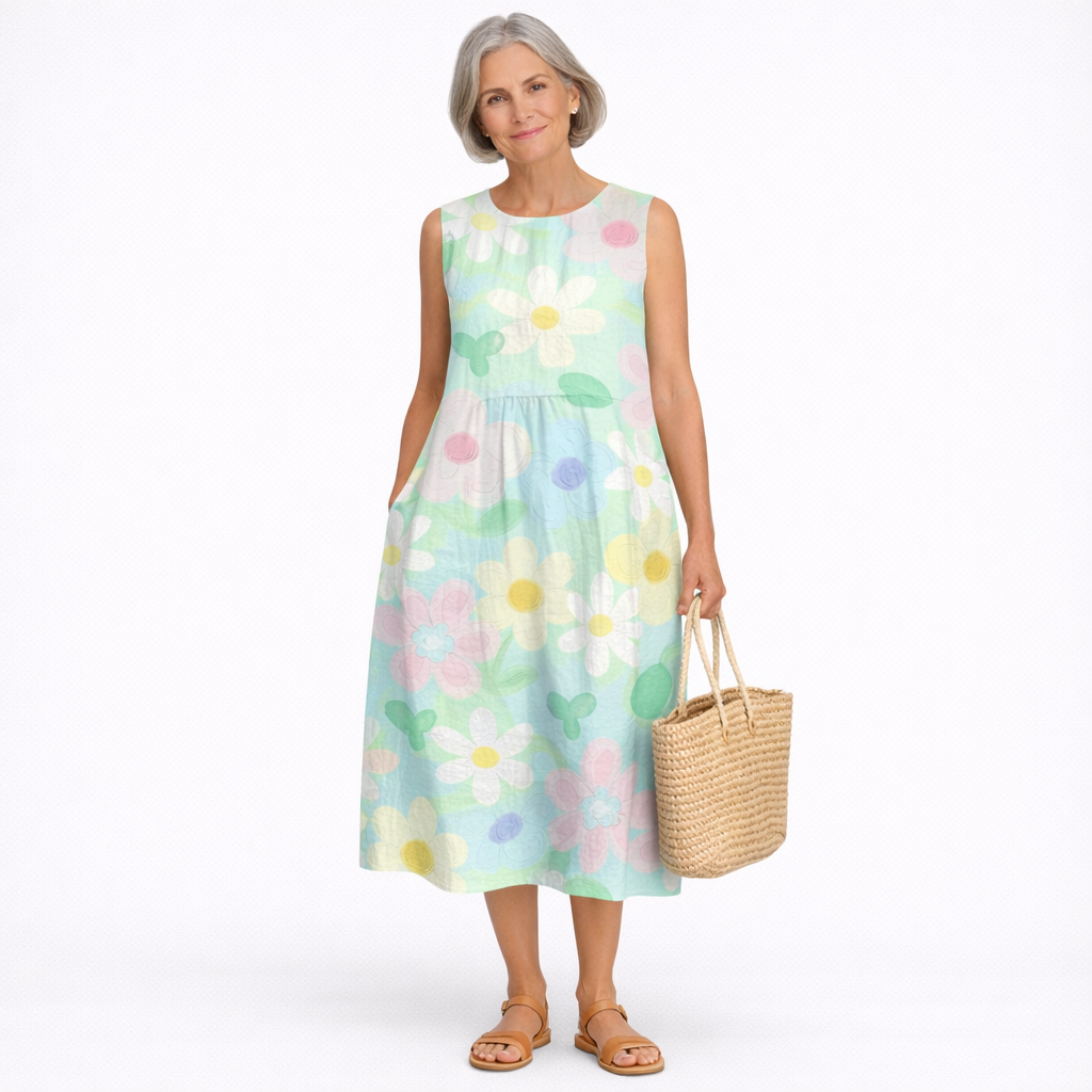 Erin | Vestido Midi de Flores Pastel