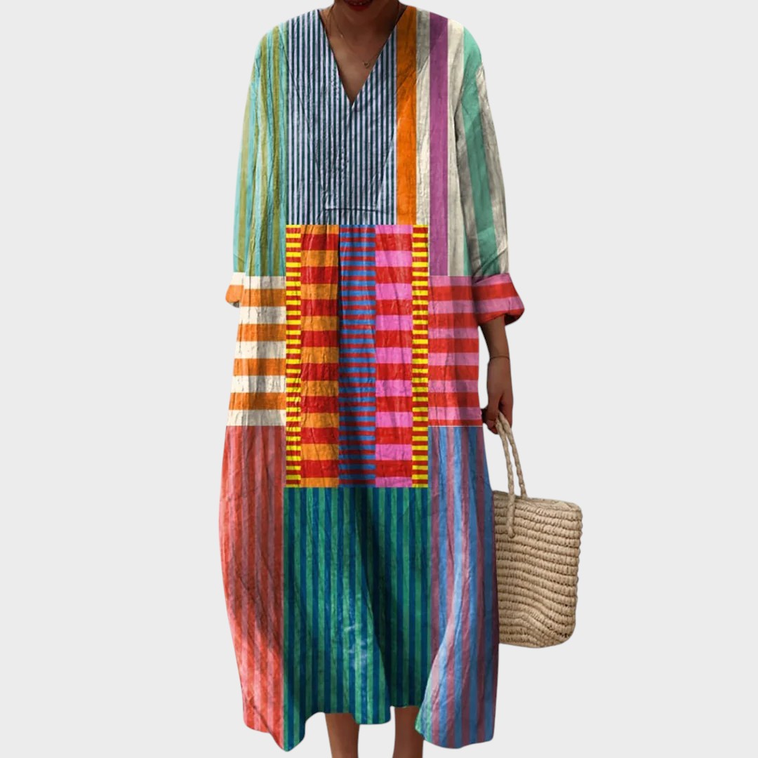 Ottilie | Vestido Geométrico Colorido