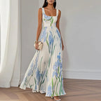 Lidia | Vestido Maxi Floral Elegante en Línea A