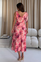 Vestido Midi con Tirantes de Flores Beverly