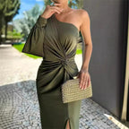 NOA | Elegante Vestido Maxi de Festa con Ombro Único que Favorece la Silueta