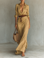 Victorie | Vestido Largo Fluido Elegante que Realza la Silueta
