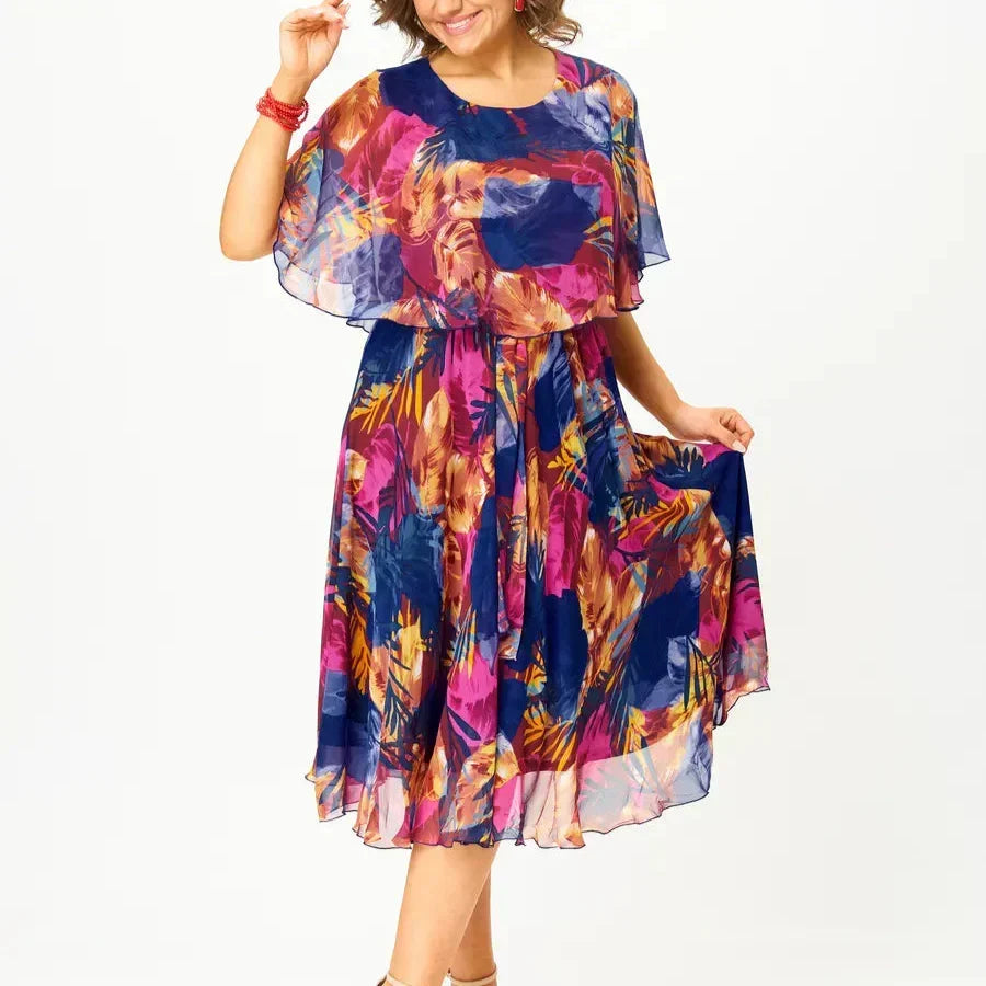 BARBARA | VESTIDO DE CHIFFON CÓMODO TALLA PLUS