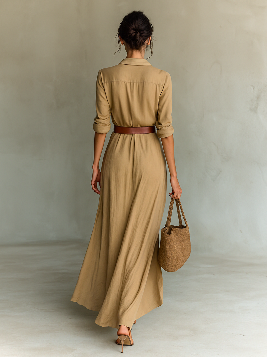 Victorie | Vestido Largo Fluido Elegante que Realza la Silueta