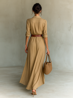 Victorie | Vestido Largo Fluido Elegante que Realza la Silueta