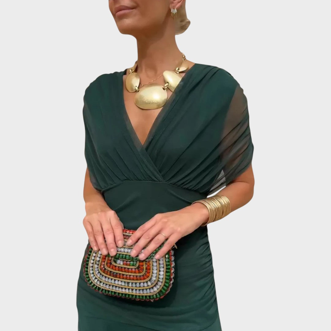 Lora | Vestido Largo Con Escote En V