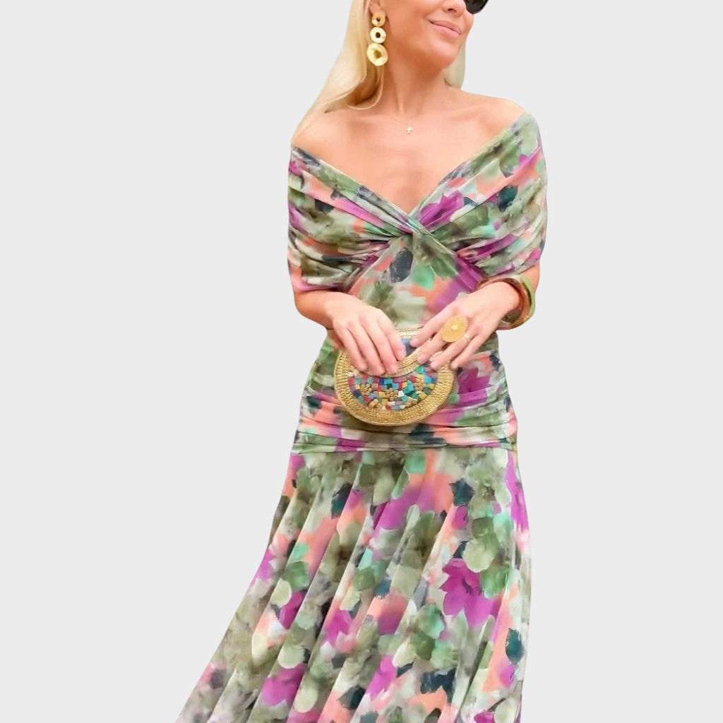 Lora | Vestido Largo Con Escote En V