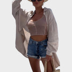 Selena | Camisa Bordada Con Detalles Brillantes