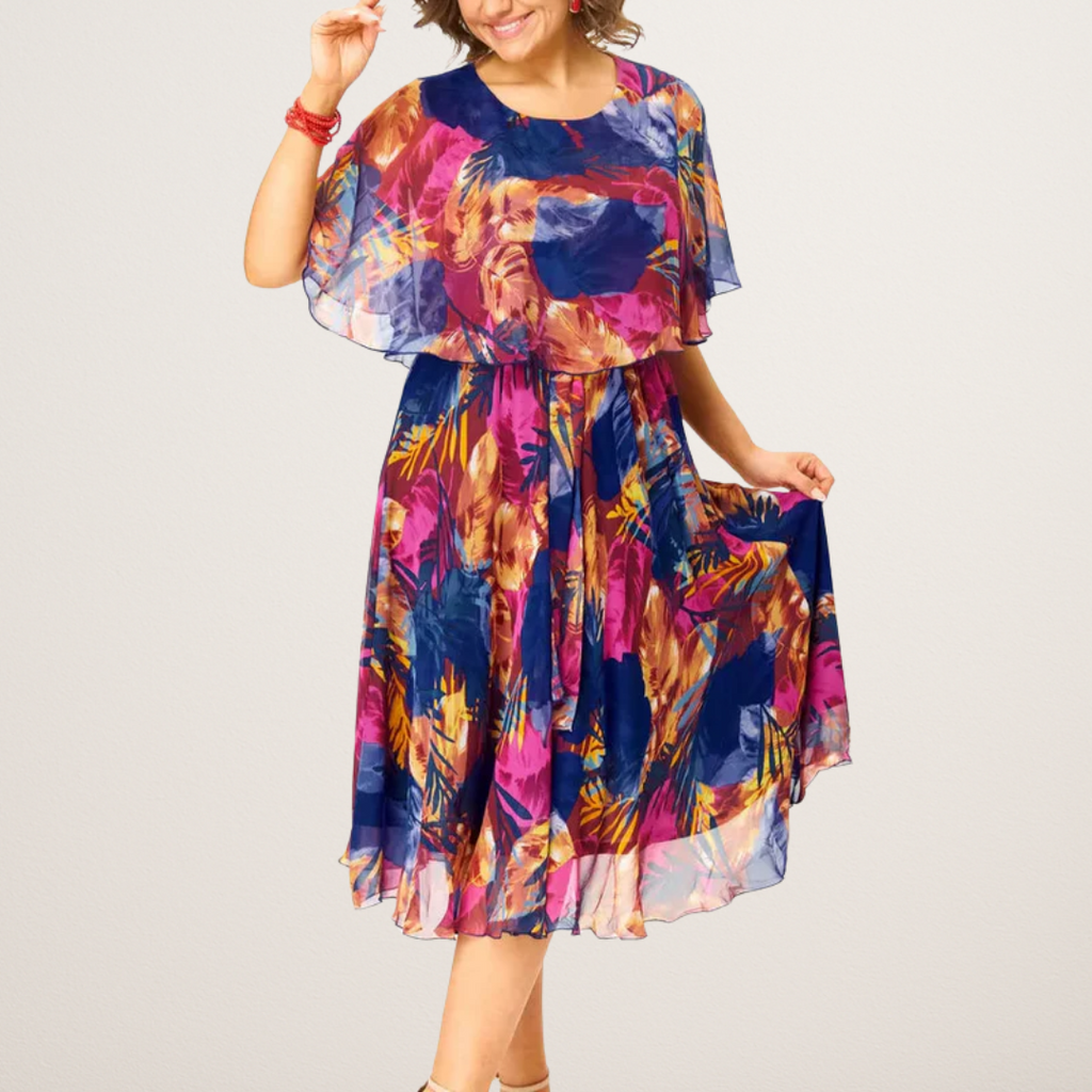 BARBARA | VESTIDO DE CHIFFON CÓMODO TALLA PLUS